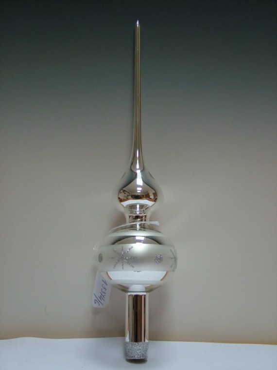 ŠPICE 1-KULOVÁ, stříbrná, lesk, dekor