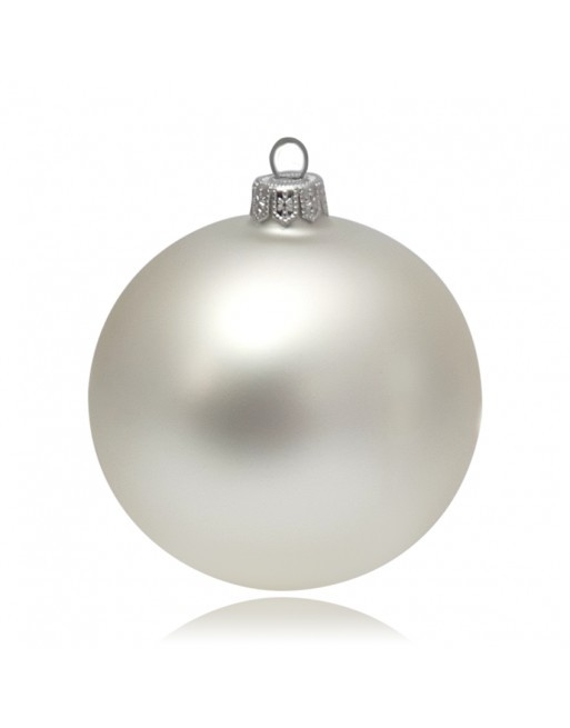 KOULE, SKLENĚNÁ, HLADKÁ, BÍLÁ, MAT, BEZ DEKORU