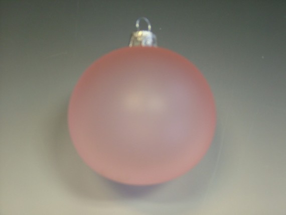 KOULE, SKLENĚNÁ OZDOBA, PRŮHLEDNÁ, RŮŽOVÁ, BEZ DEKORU