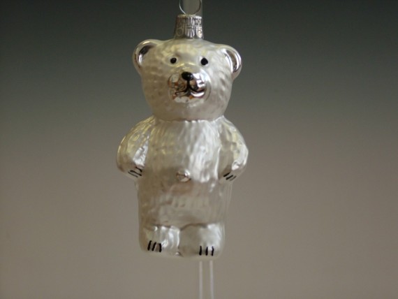 MEDVĚD STOJÍCÍ, FORMA, BÍLÝ, MAT, DEKOR