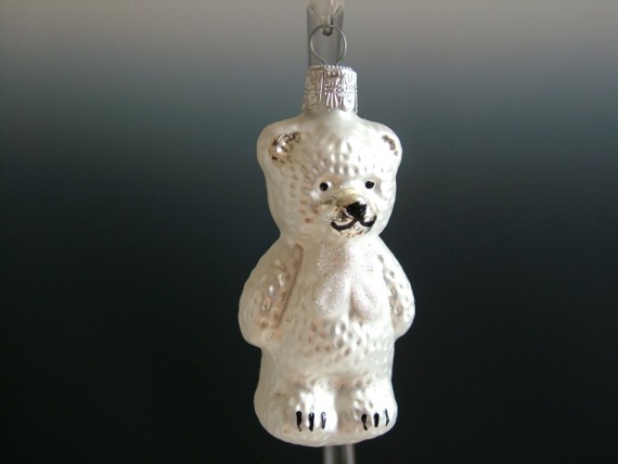 MEDVÍDEK MALÝ S MAŠLÍ, BÍLÝ, MAT, DEKOR