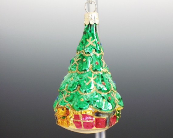 STROMEK S DÁRKY, SKLENĚNÁ OZDOBA, FORMA, BAREVNÝ, LESK,DEKOR