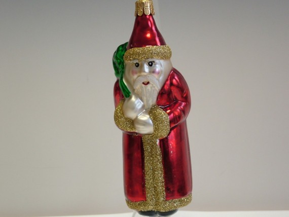 MIKULÁŠ DLOUHÝ S PYTLEM, ZLATÉ LEMOVÁNÍ, BAREVNÝ DEKOR