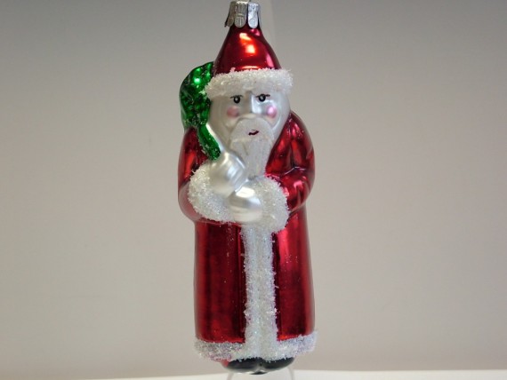 MIKULÁŠ DLOUHÝ S PYTLEM, BÍLÉ LEMOVÁNÍ, BAREVNÝ DEKOR