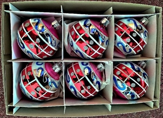 KOULE, SKLENĚNÁ, HLADKÁ, LESK, MALOVANÝ BAREVNÝ DEKOR