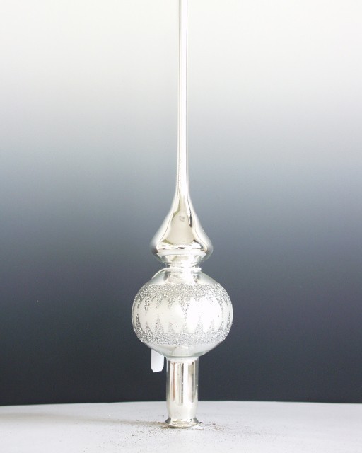 ŠPICE 1-KULOVÁ, stříbrná, lesk, dekor