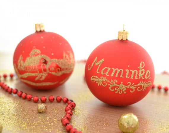 KOULE ČERVENÁ, MAT, CHALOUPKA, ZLATÝ POSYP