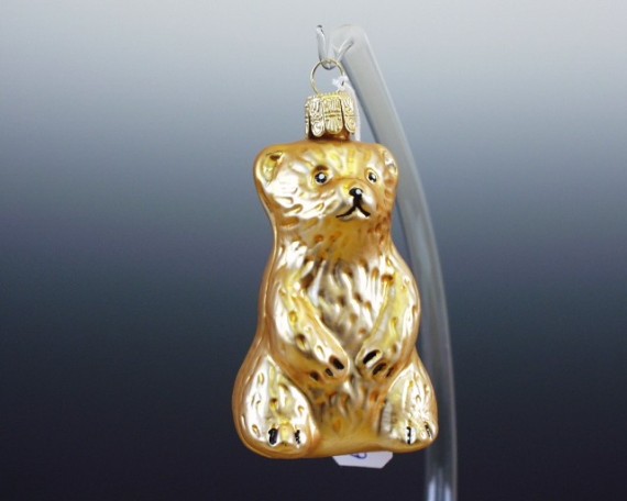 MEDVĚD SEDÍCÍ, FORMA, ŠAMPAŇ, MAT, DEKOR