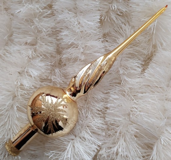 ŠPICE 1-KULOVÁ, ZLATÁ, LESK, KROUCENÁ VĚŽIČKA, DEKOR