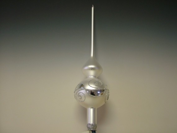 ŠPICE 1-KULOVÁ, BÍLÁ, MAT, DEKOR