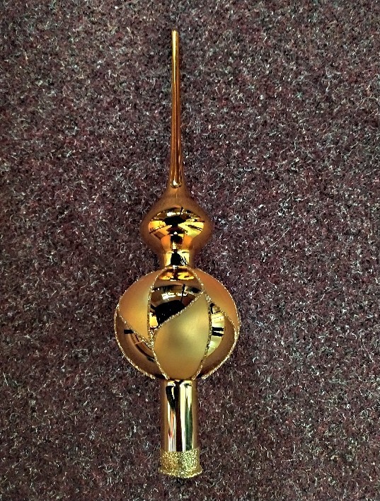 ŠPICE 1-KULOVÁ, hladká, zlatá, lesk, dekor