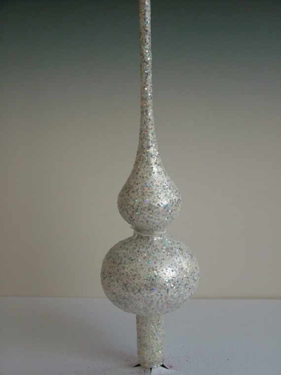 ŠPICE 1-KULOVÁ, bílá, lesk, dekor