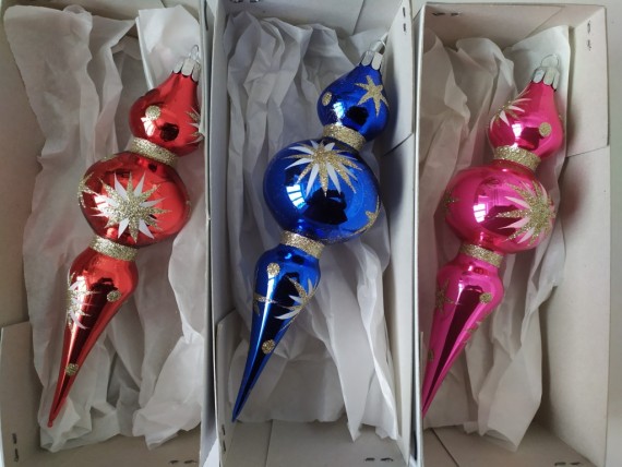 2-KULOVÁ OBRÁCENÁ ŠPIČKA, LESK/MAT, RETRO BAREVNÝ DEKOR