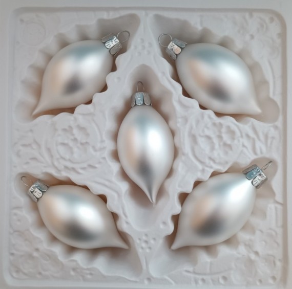 OLIVA, skleněná, bílá, mat, bez dekoru