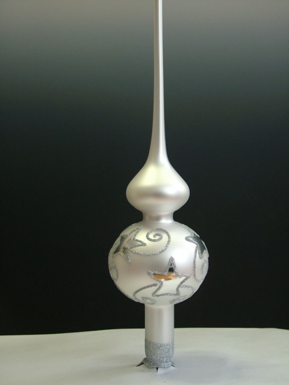 ŠPICE 1-KULOVÁ, BÍLÁ, MAT, DEKOR