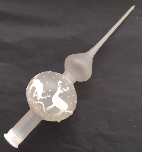 ŠpICE 1-KULOVÁ, průhledná, bílá, mat, plastický dekor