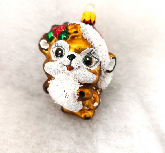 JELÍNEK, skleněná vánoční ozdoba, forma