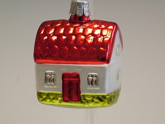 DOMEČEK MALÝ, FORMA, MAT, BAREVNÝ DEKOR, ČERVENÁ STŘECHA