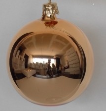 KOULE, SKLENĚNÁ, HLADKÁ, ZLATÁ, LESK, BEZ DEKORU