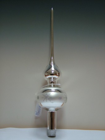 ŠPICE 1-KULOVÁ, stříbrná, lesk, dekor