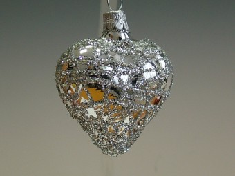 SRDCE, FORMA, HLADKÉ, STŘÍBRNÉ, LESK, DEKOR