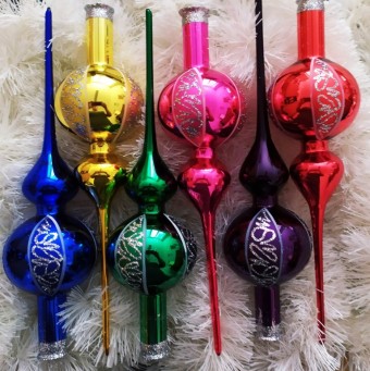 ŠPICE 1-KULOVÁ, hladká, lesk, barva ass, matové klíny, dekor