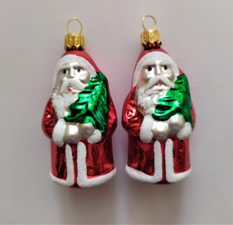 MIKULÁŠ SE ZELENÝM STROMKEM VĚTŠÍ, FORMA, LESK/MAT, BAREVNÝ DEKOR