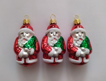 MIKULÁŠ SE ZELENÝM STROMKEM MALÝ, FORMA, LESK/MAT, BAREVNÝ DEKOR