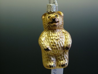 MEDVĚD STOJÍCÍ MALÝ, FORMA, MAT, ZLATOHNĚDÝ DEKOR