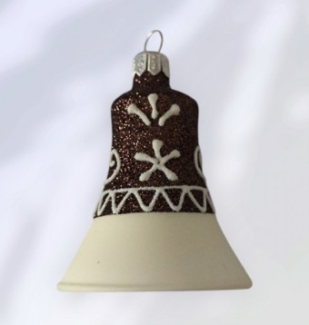 ZVONEK MARCIPÁN, skleněná vánoční ozdoba