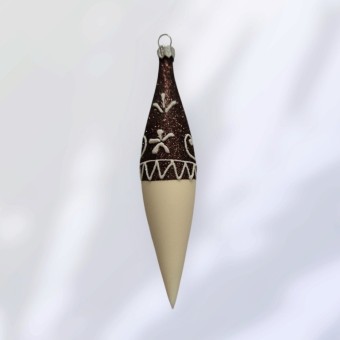 RAKETA MARCIPÁN, skleněná vánoční ozdoba