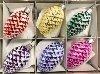 ŠIŠKA MALÁ, skleněná, forma, barva ass