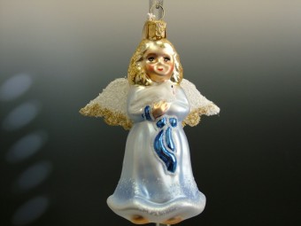 ANDĚL S HOLOUBKEM VELKÝ, FORMA, MODRÝ, MAT, DEKOR