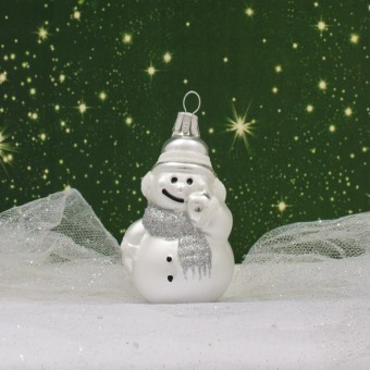 SNĚHULÁK S WALKMANEM, FORMA, BÍLÝ, MAT/LESK, DEKOR