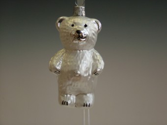 MEDVĚD STOJÍCÍ, FORMA, BÍLÝ, MAT, DEKOR