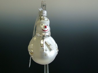 SNĚHULÁK ŠÁLA MALÝ, FORMA, BÍLÝ, MAT, DEKOR