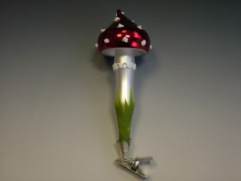 HOUBA KŘIVÝ KLOBOUK, MAT, SKŘIPEC, BAREVNÝ DEKOR