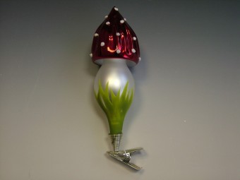 HOUBA TOČENÝ KLOBOUK, MAT, SKŘIPEC, BAREVNÝ DEKOR