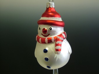 SNĚHULÁK VELKÝ, FORMA, ŠÁLA BAREVNÁ, BÍLÝ, MAT, DEKOR