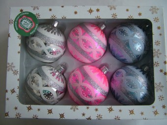 KOULE,  sortiment, barevná, lesk/mat, dekor