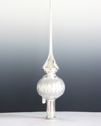 ŠPICE 1-KULOVÁ, stříbrná, lesk, dekor