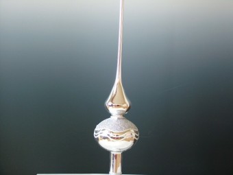 ŠPICE 1-KULOVÁ, stříbrná, plastický sypaný dekor