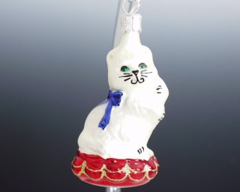 KOČKA NA POLŠTÁŘI, FORMA, MAT, BAREVNÁ, DEKOR