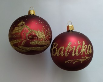 KOULE BORDÓ, MAT, CHALOUPKA, ZLATÝ POSYP