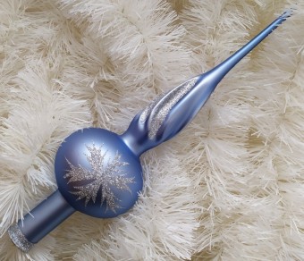ŠPICE 1-KULOVÁ, HLADKÁ, SVĚTLE MODRÁ, MAT, KROUCENÁ VĚŽIČKA, DEKOR