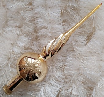 ŠPICE 1-KULOVÁ, ZLATÁ, LESK, KROUCENÁ VĚŽIČKA, DEKOR