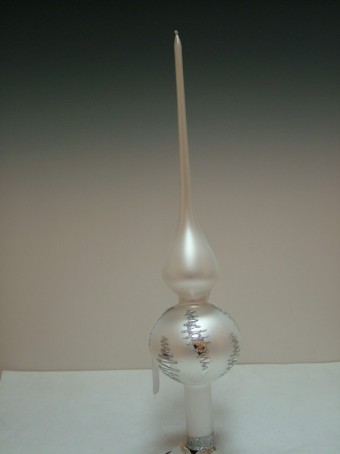 ŠPICE 1-KULOVÁ, BÍLÁ, MAT, DEKOR