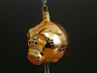 PRASÁTKO, FORMA, ZLATÉ, LESK, DEKOR