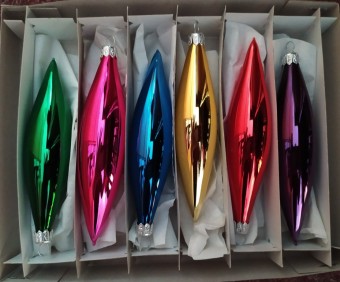 RAKETA, SKLENĚNÁ OZDOBA, BARVA ASS, BEZ DEKORU