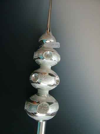 ŠPICE 3-KULOVÁ PÍCHANÁ, BÍLÁ, LESK, DEKOR